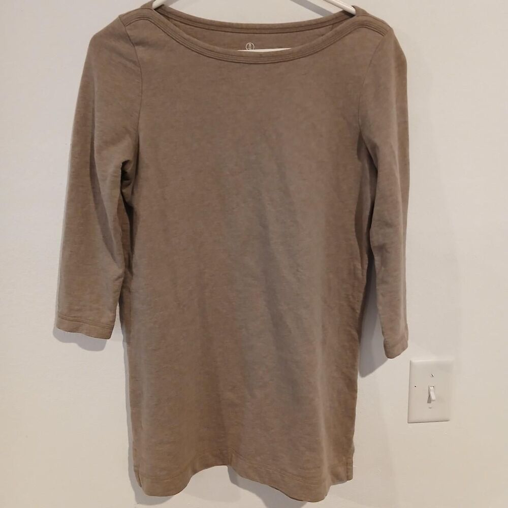 Lands-end Women's Brown and Tan Shirt